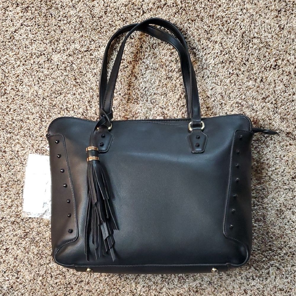 Gussaci Stylish Black Tote Bag